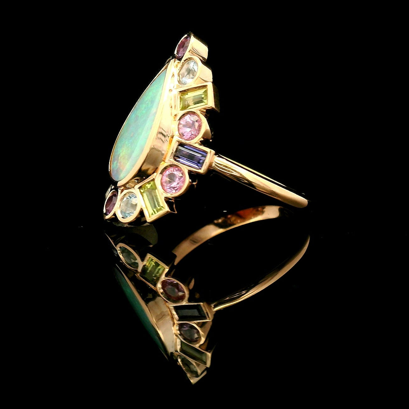 Stunning Opal and Gemstone Ring