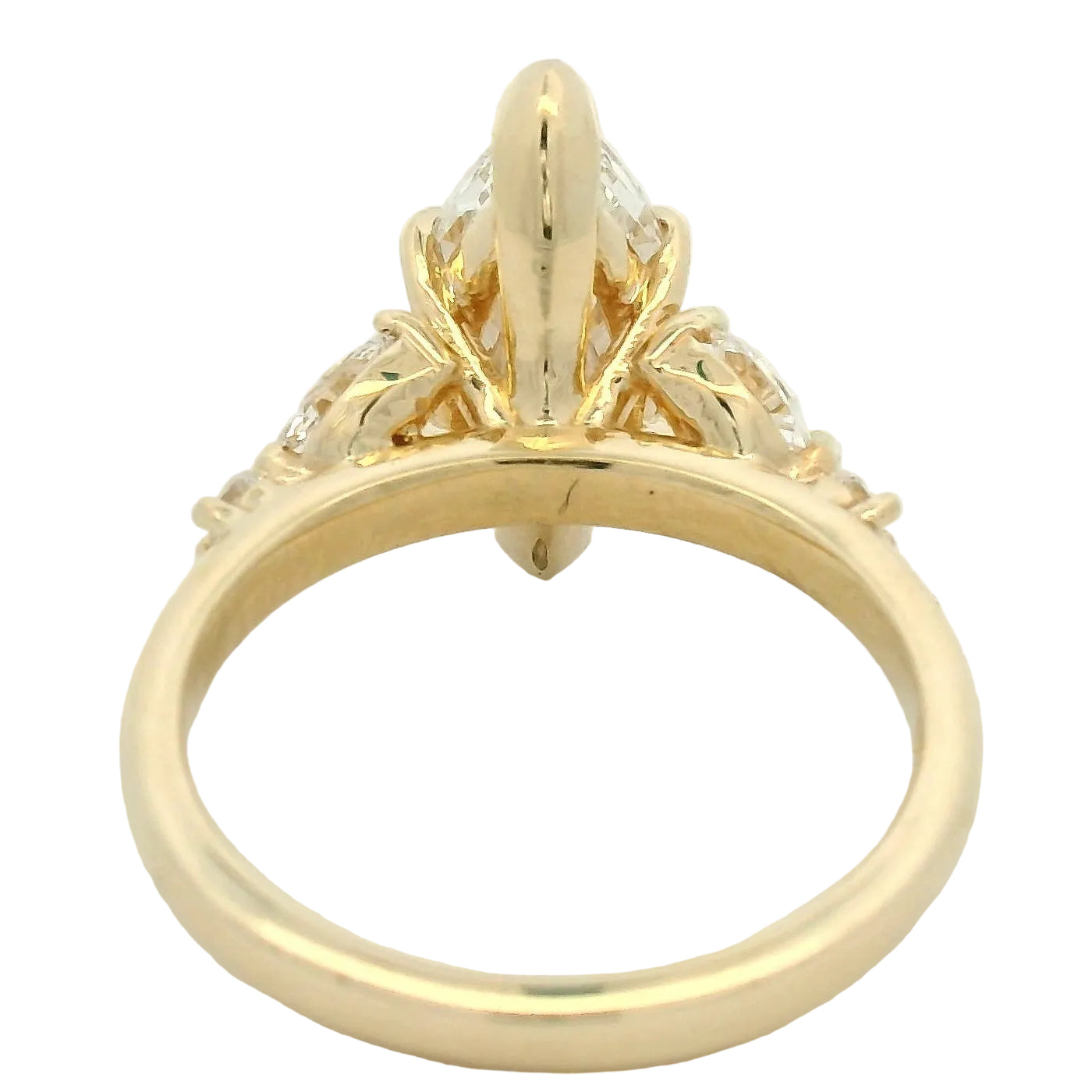 Marquise Diamond Multistone Ring in Yellow Gold