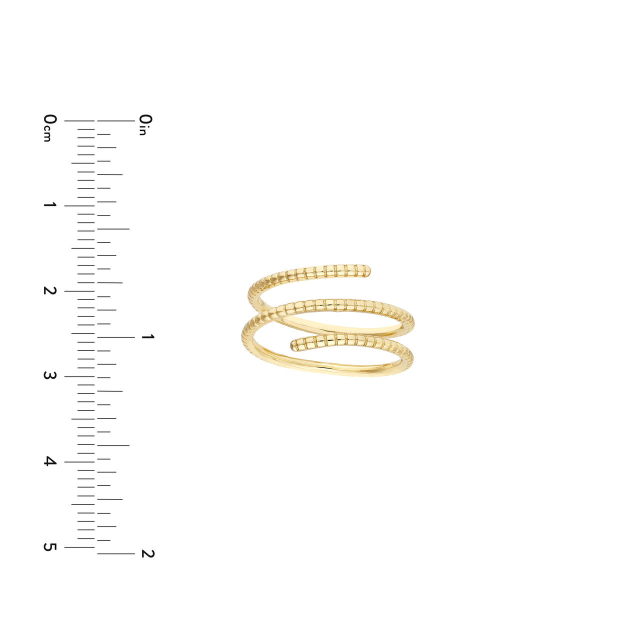 14k Yellow Gold Textured Wrap Ring