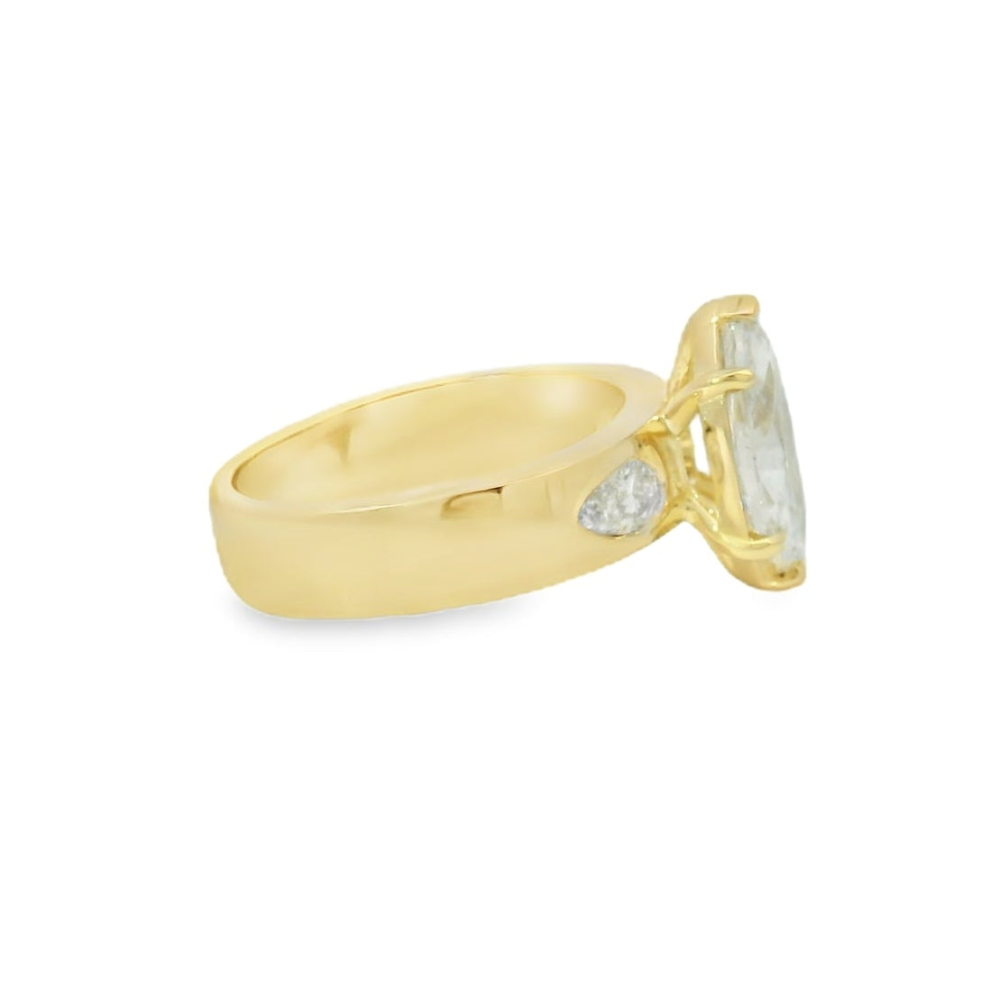 Gold Marquise Wedding Band