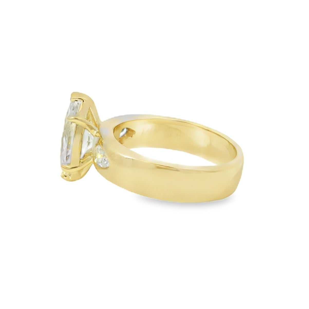 Gold Marquise Wedding Band
