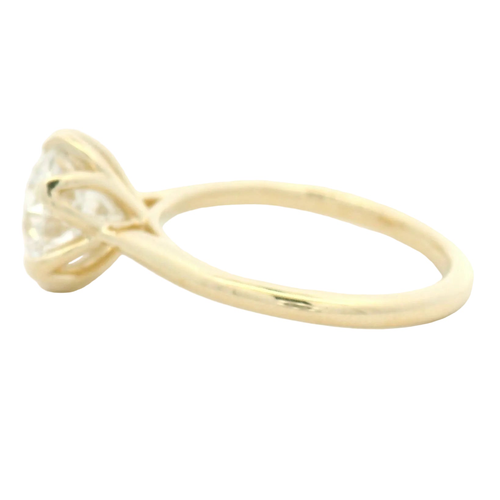 Yellow Gold Six-Prong Diamond Solitaire Ring