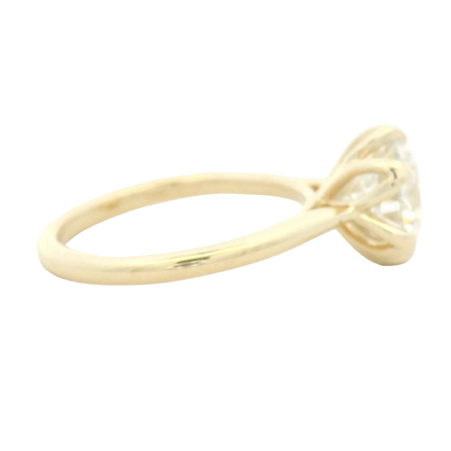 Yellow Gold Six-Prong Diamond Solitaire Ring