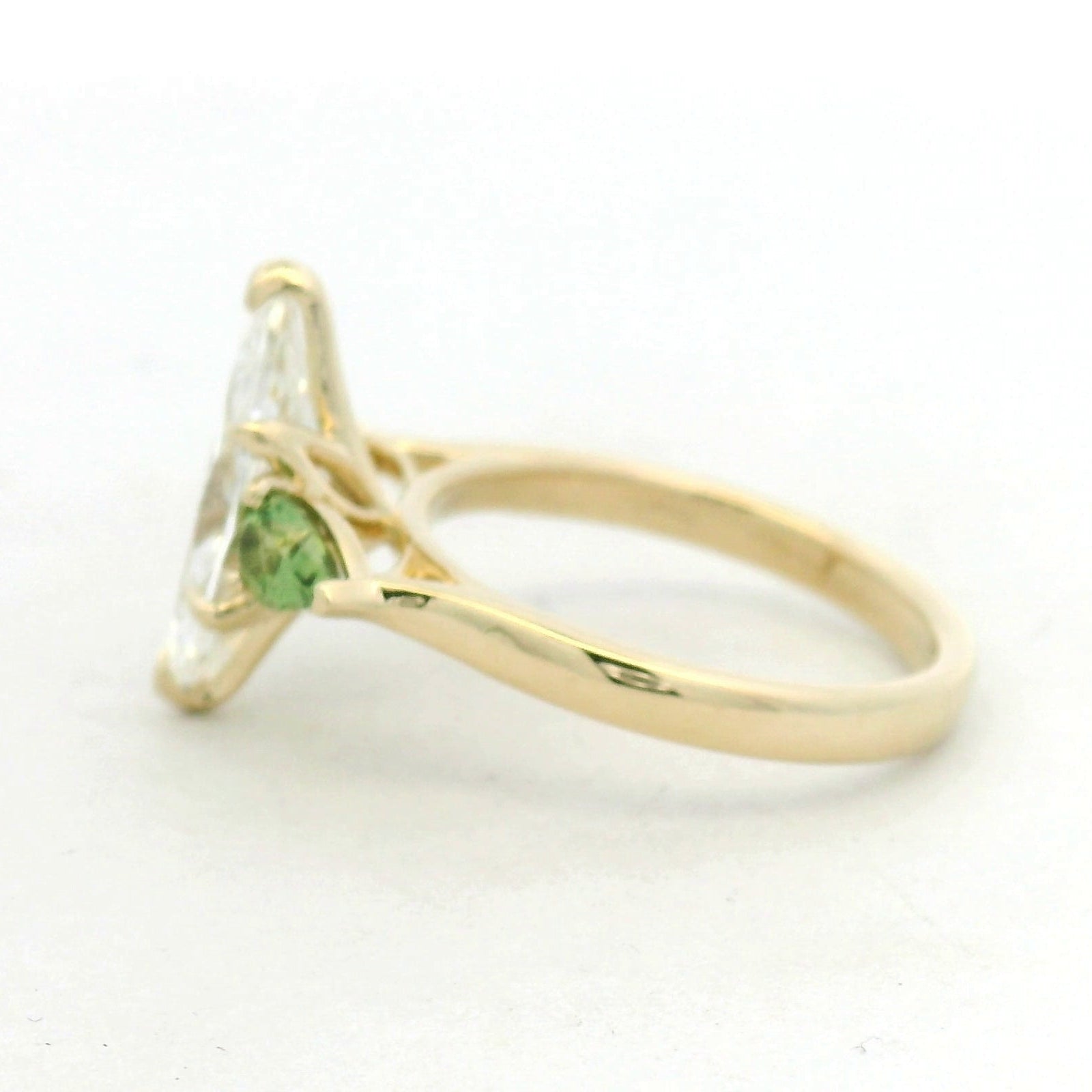 Marquise and Pear Emerald Multi-Stone Ring in Yellow Gold