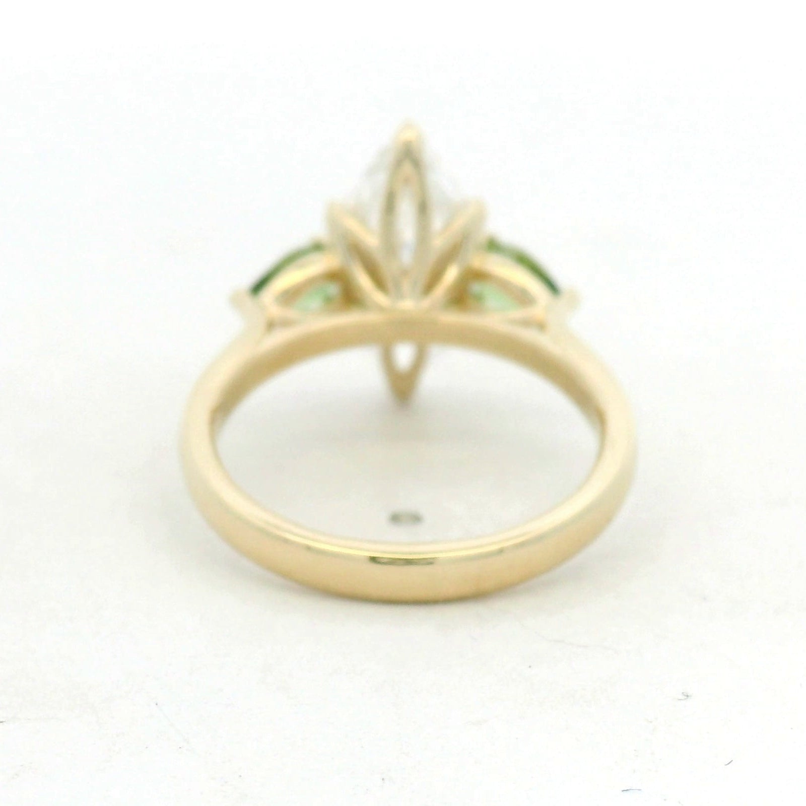 Marquise and Pear Emerald Multi-Stone Ring in Yellow Gold