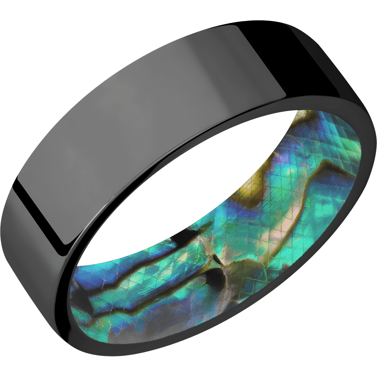 Zirconium + Polish Finish + Abalone