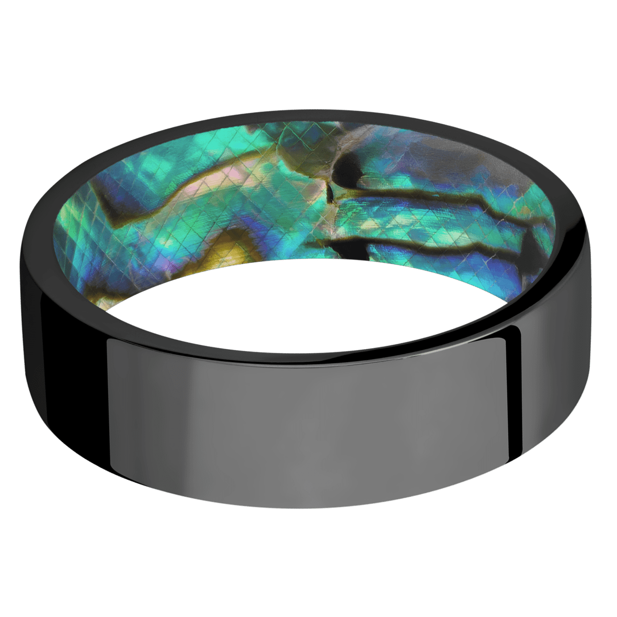 Zirconium + Polish Finish + Abalone