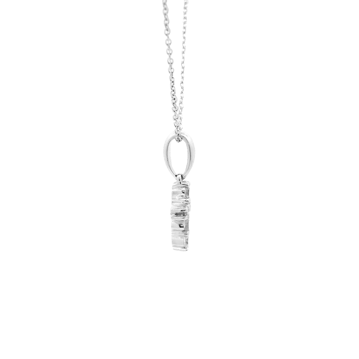 14KWG Diamond Cross Necklace