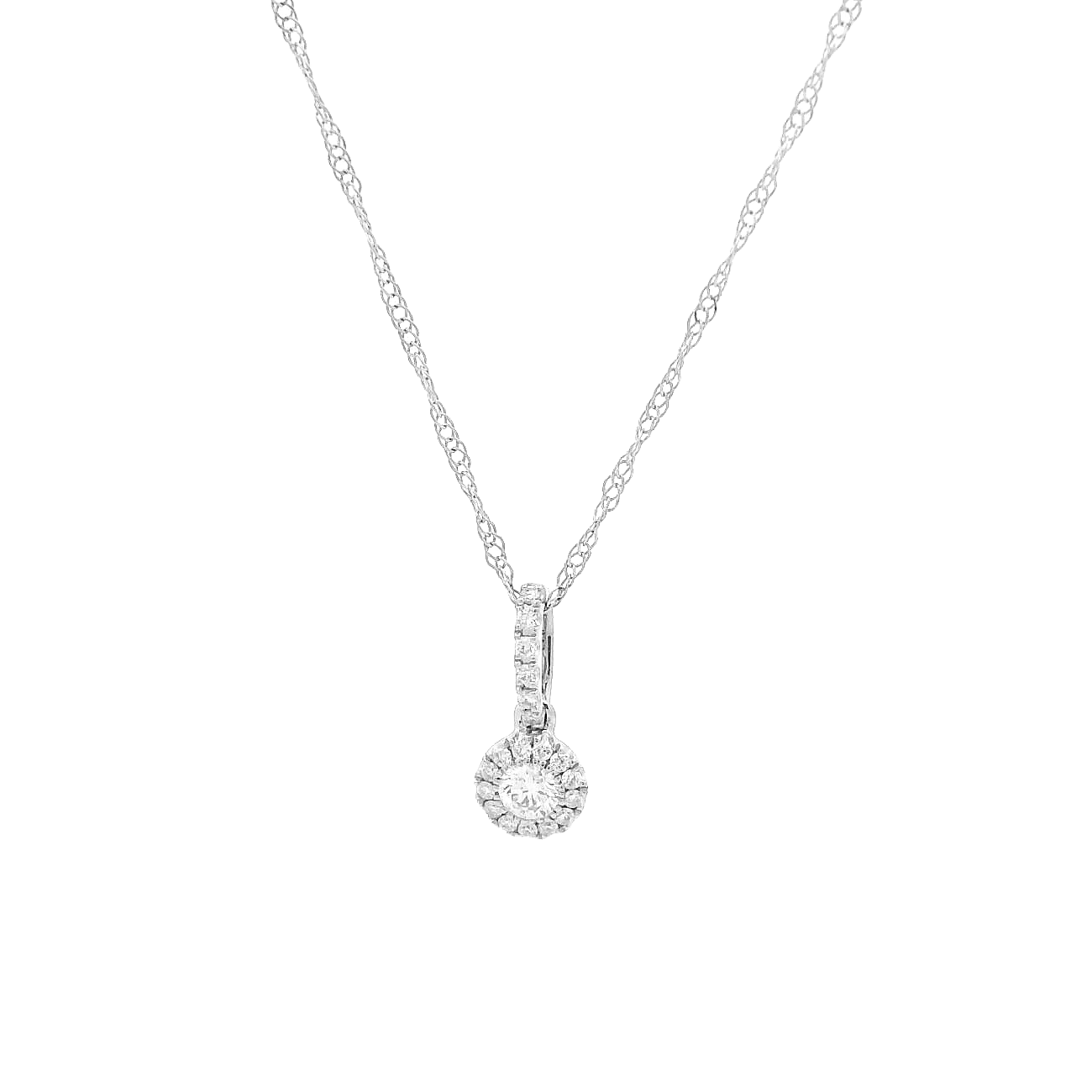 14KWG Diamond Necklace