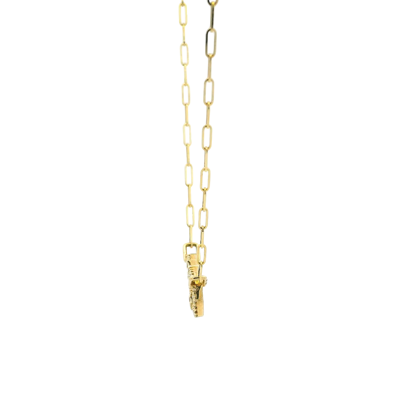 14KYG Fancy Link Diamond Necklace