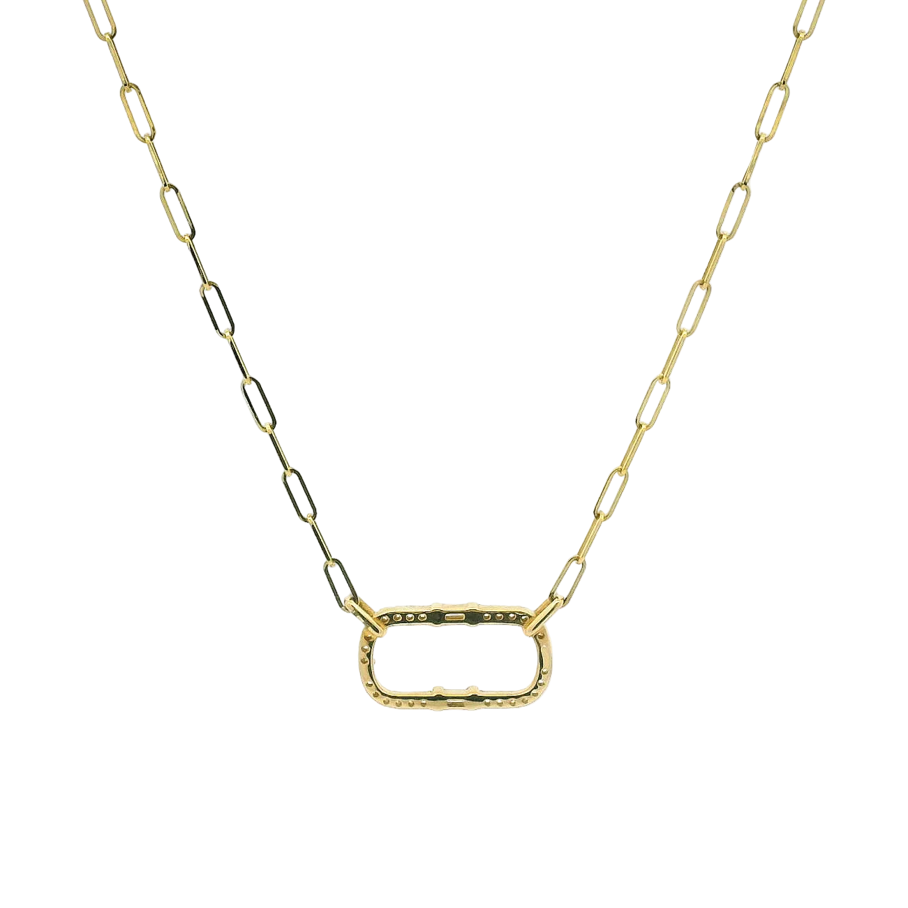 14KYG Fancy Link Diamond Necklace