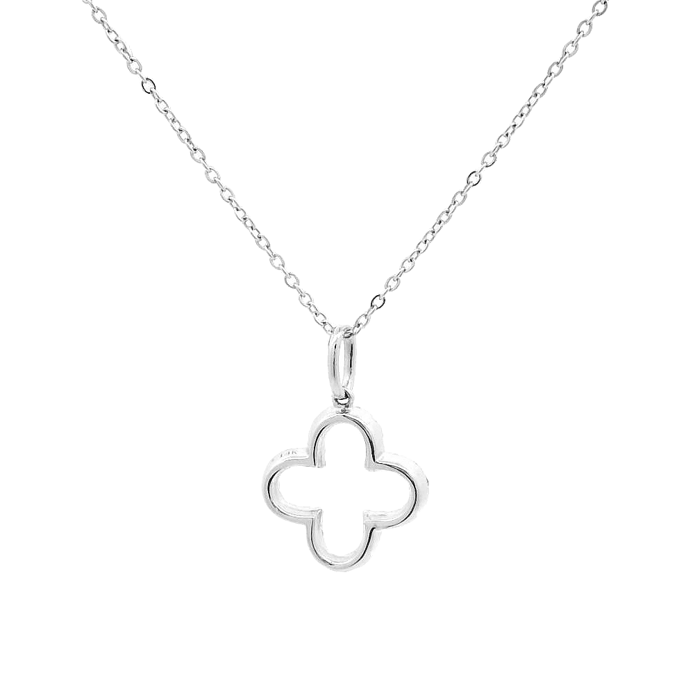 14KWG Van Cleef Style Diamond Necklace