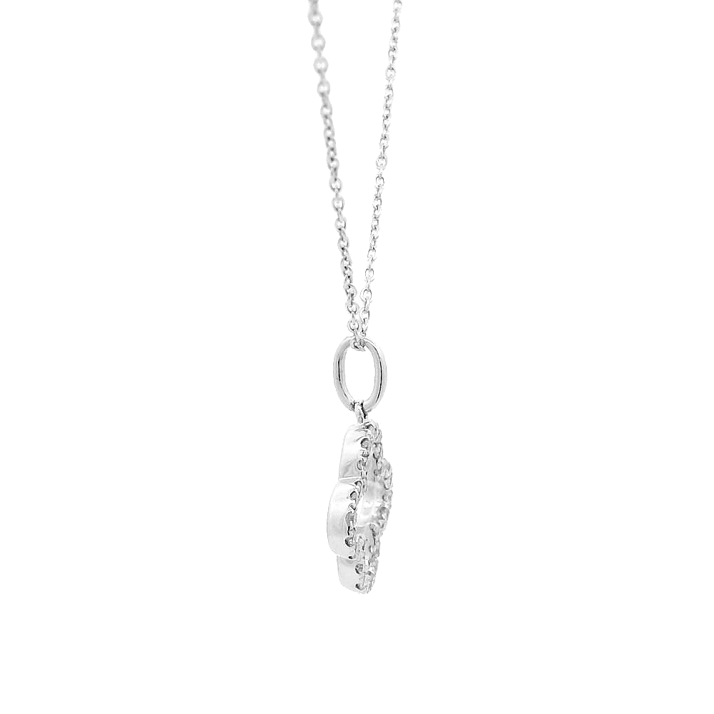 14KWG Van Cleef Style Diamond Necklace