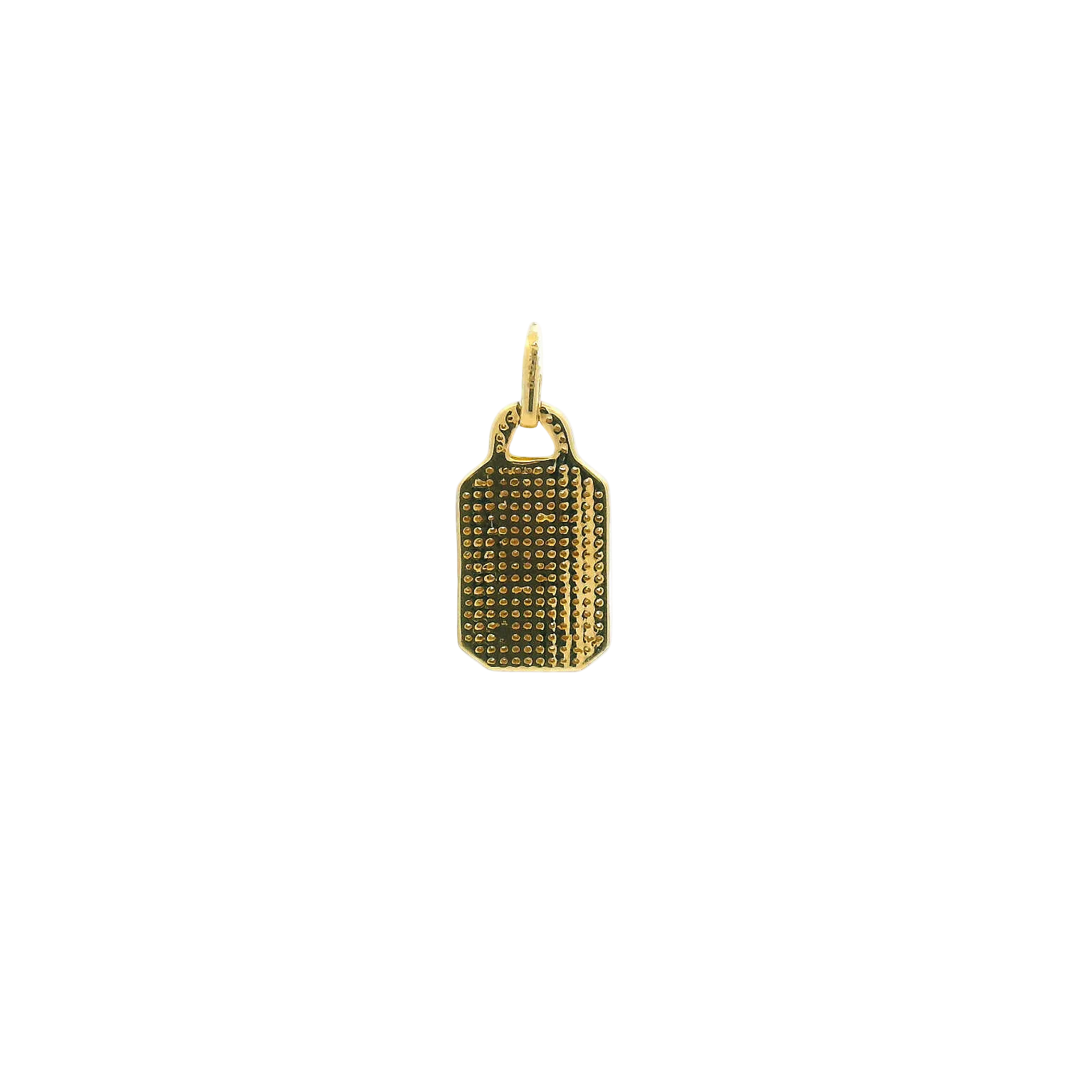 14KYG Dog Tag Diamond Pendant