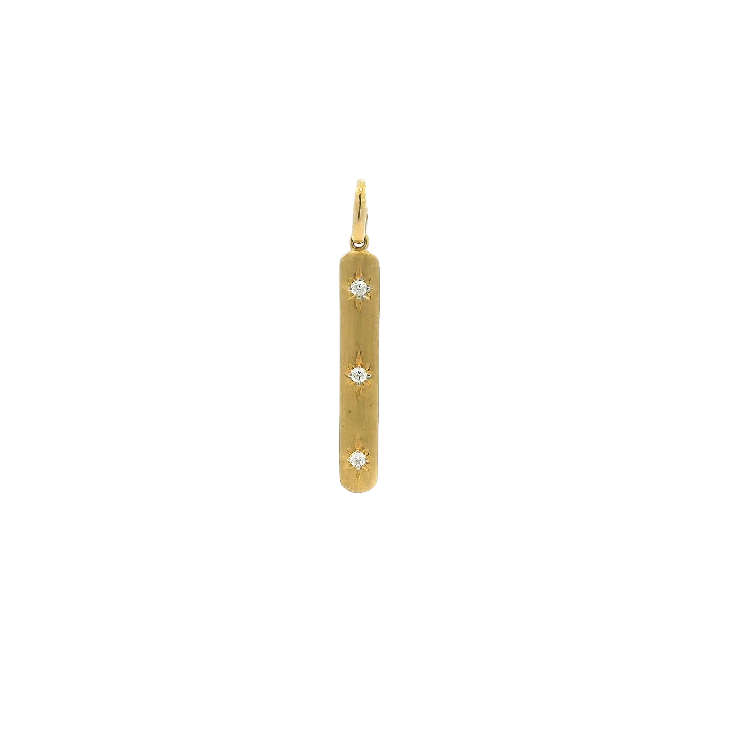 14KYG Satin Bar Pendant