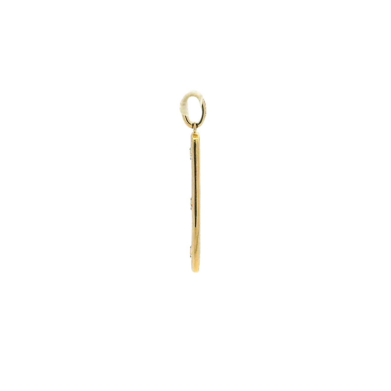 14KYG Satin Bar Pendant