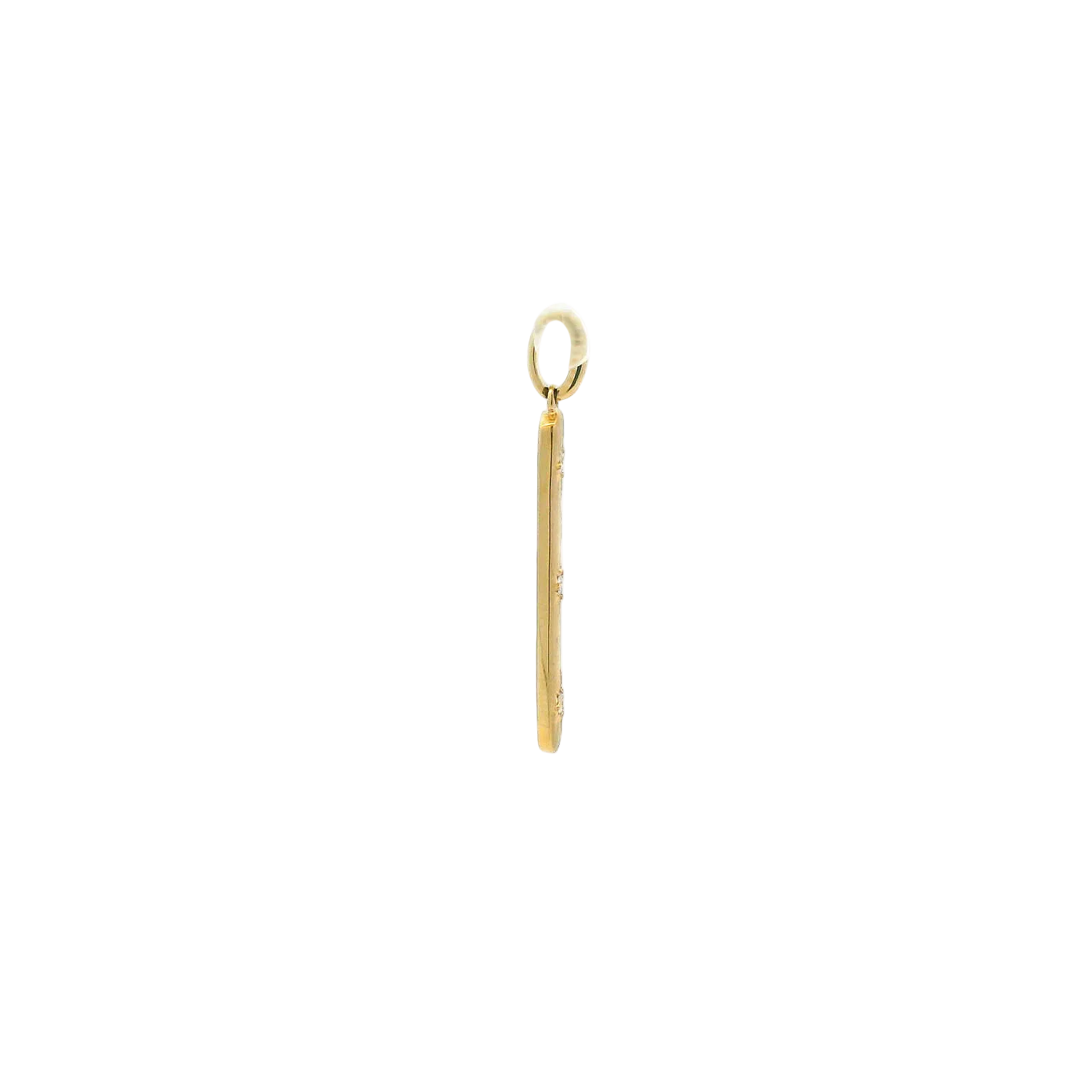 14KYG Satin Bar Pendant