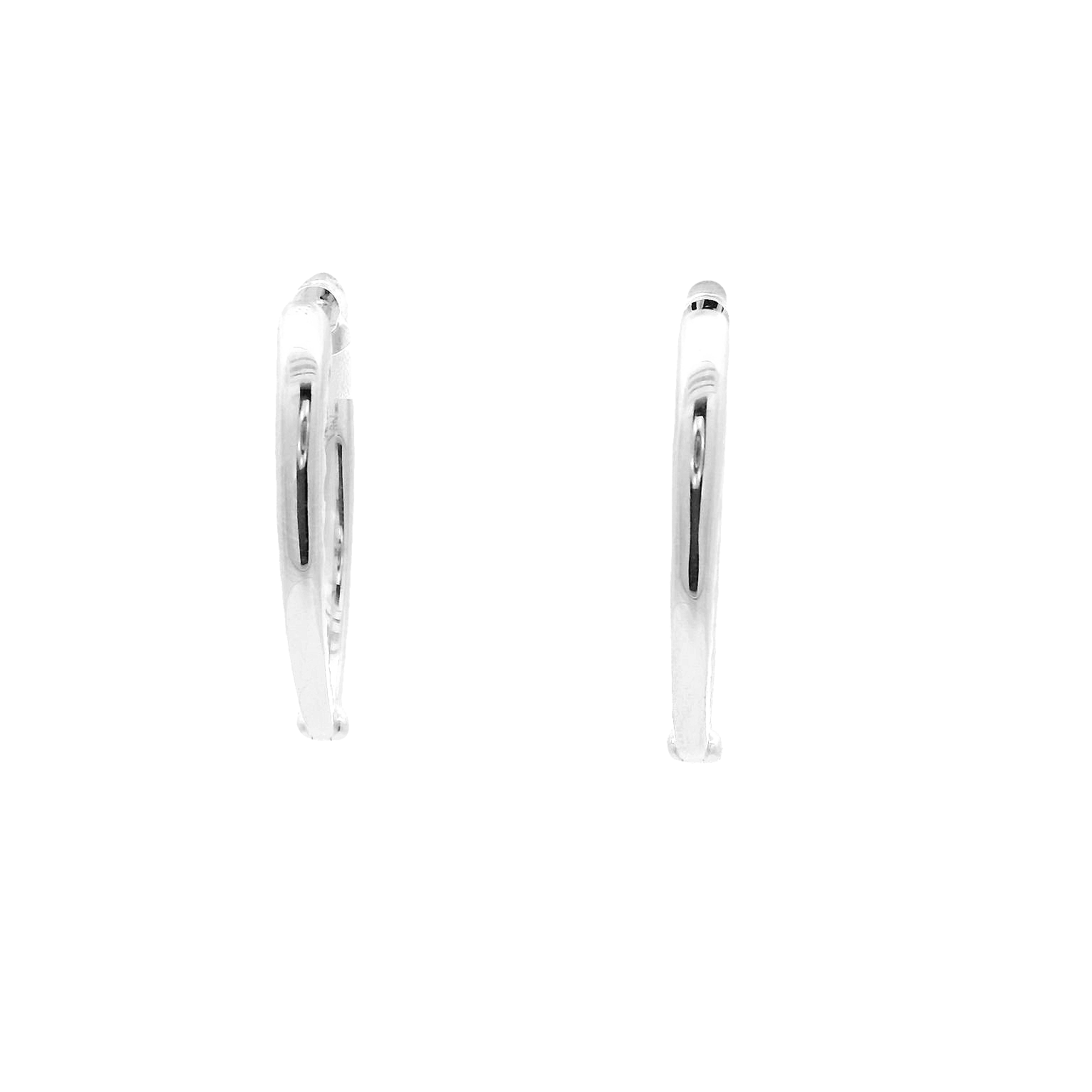 14KWG Inside Out Diamond Hoop Earrings