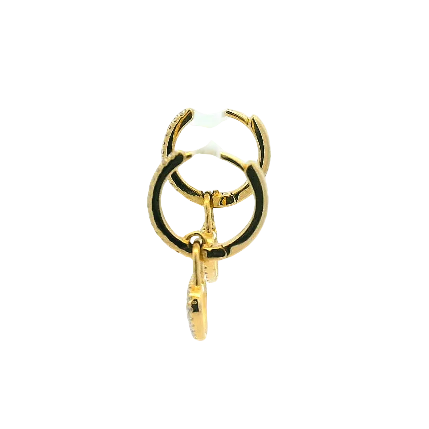 14KYG Dangle Hoop Earrings