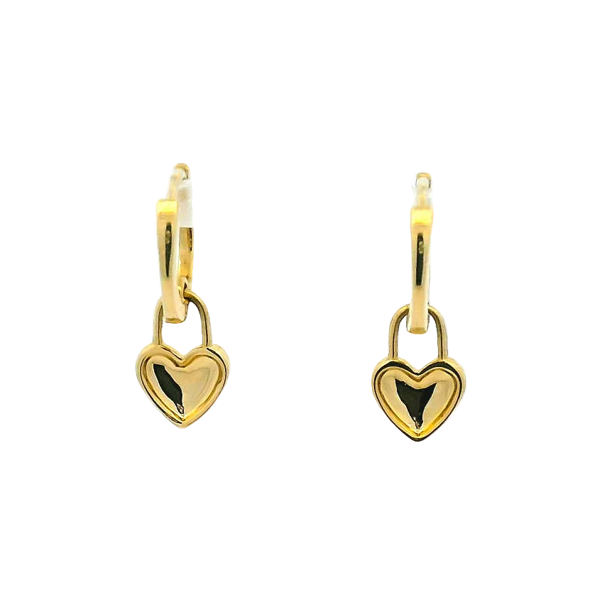 14KYG Dangle Hoop Earrings