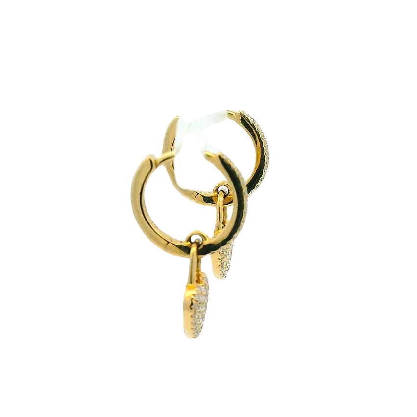 14KYG Dangle Hoop Earrings