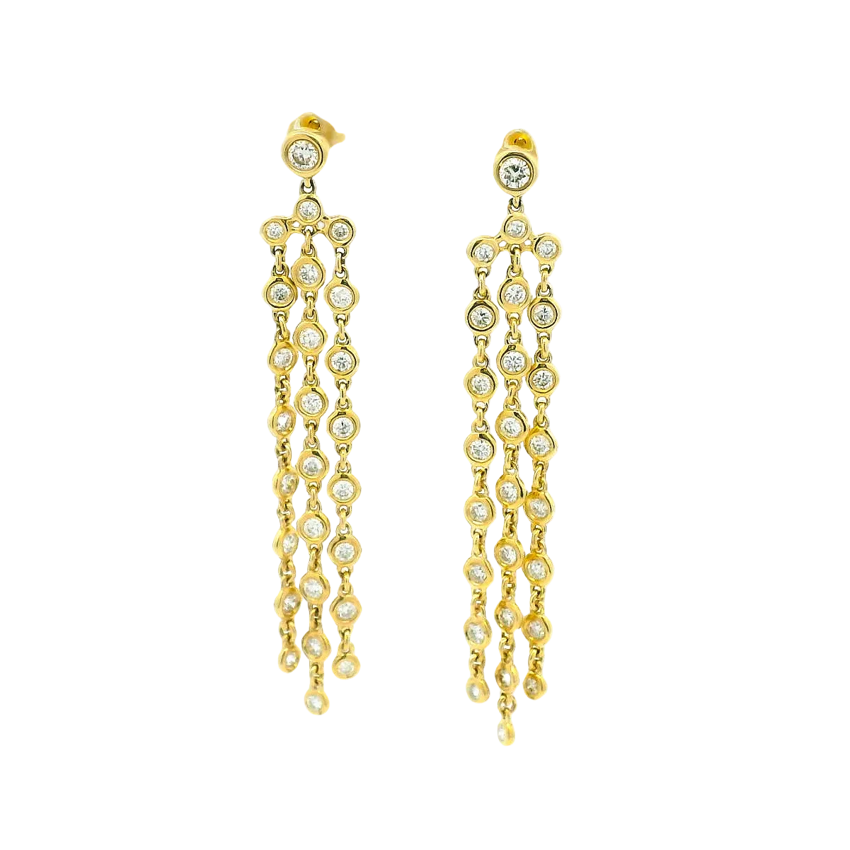 14KYG Diamond Drop Earrings