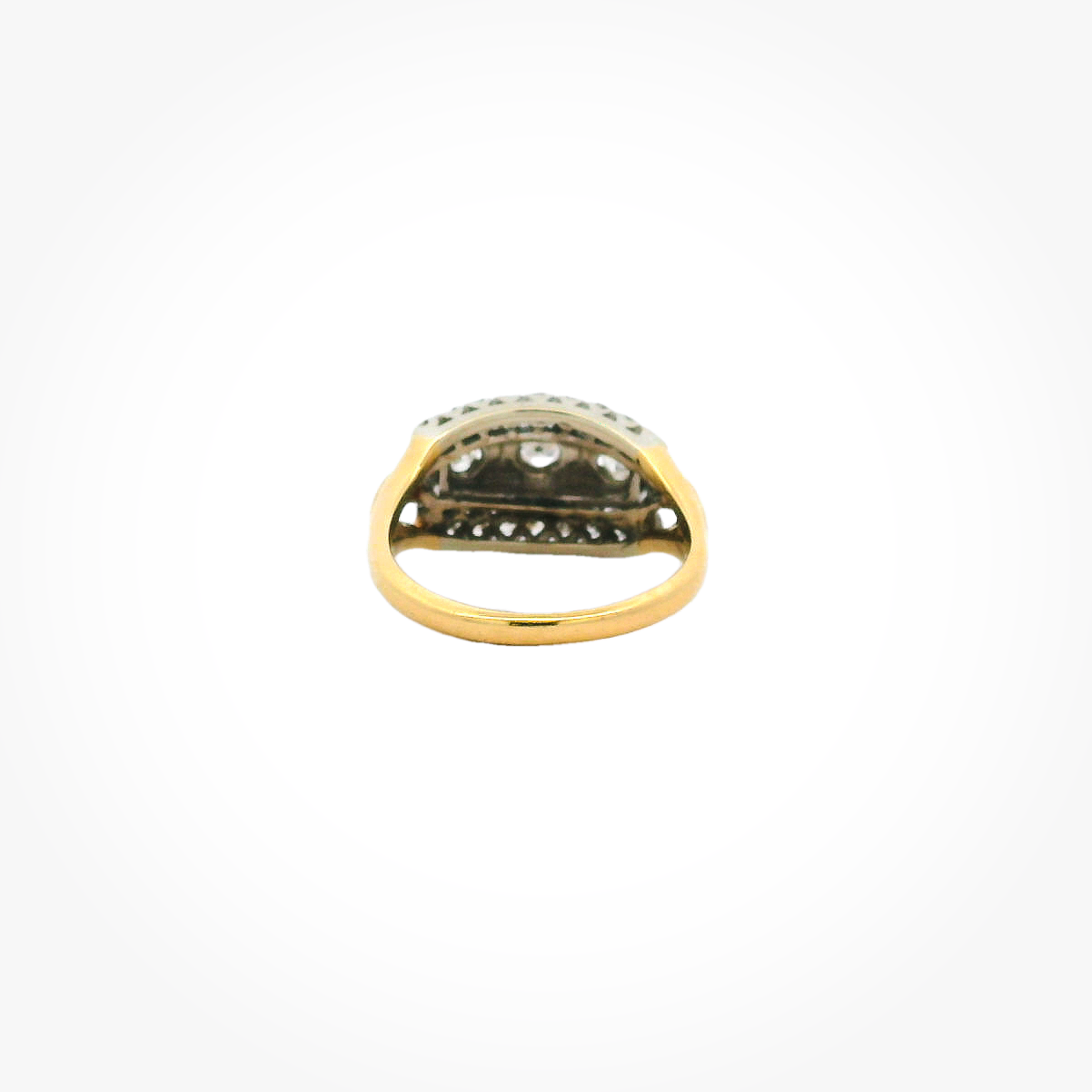 Vintage 14K Two Tone Engagement Ring