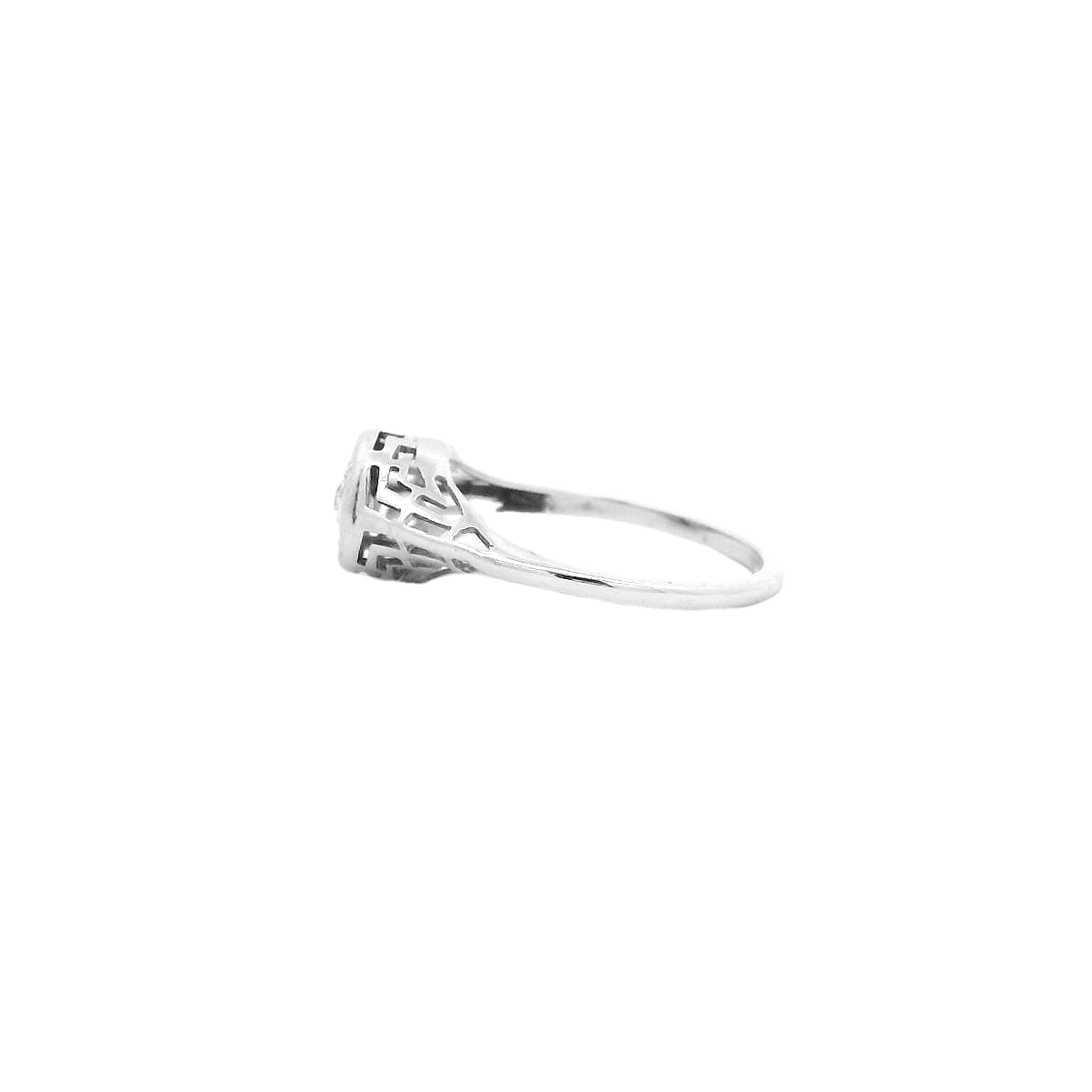 Vintage 14KWG Star Ring
