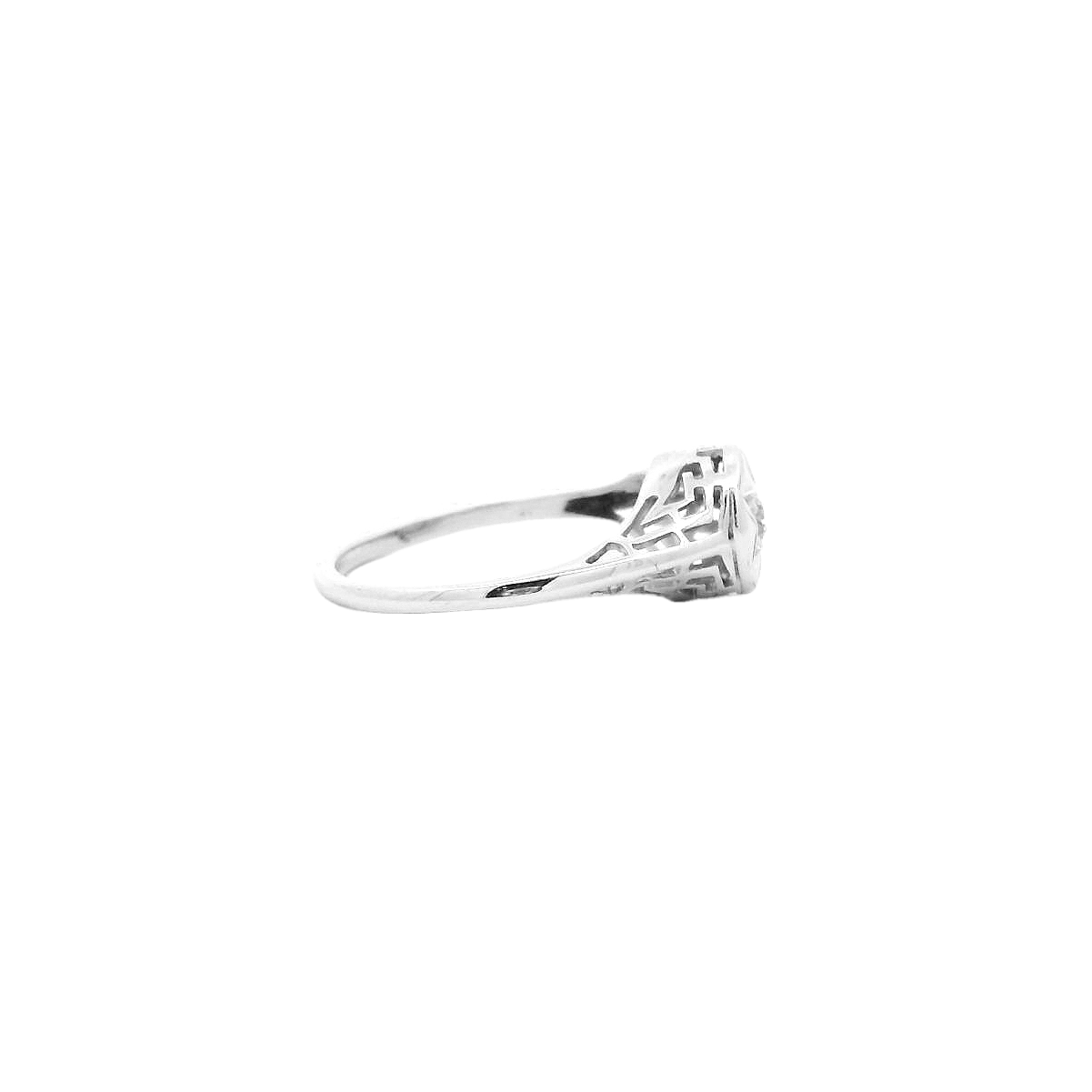 Vintage 14KWG Star Ring