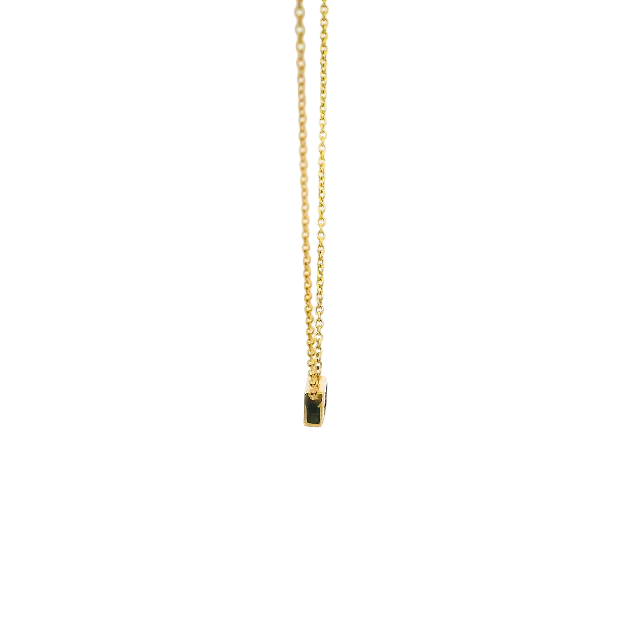 14KYG Baguette Solitaire Necklace