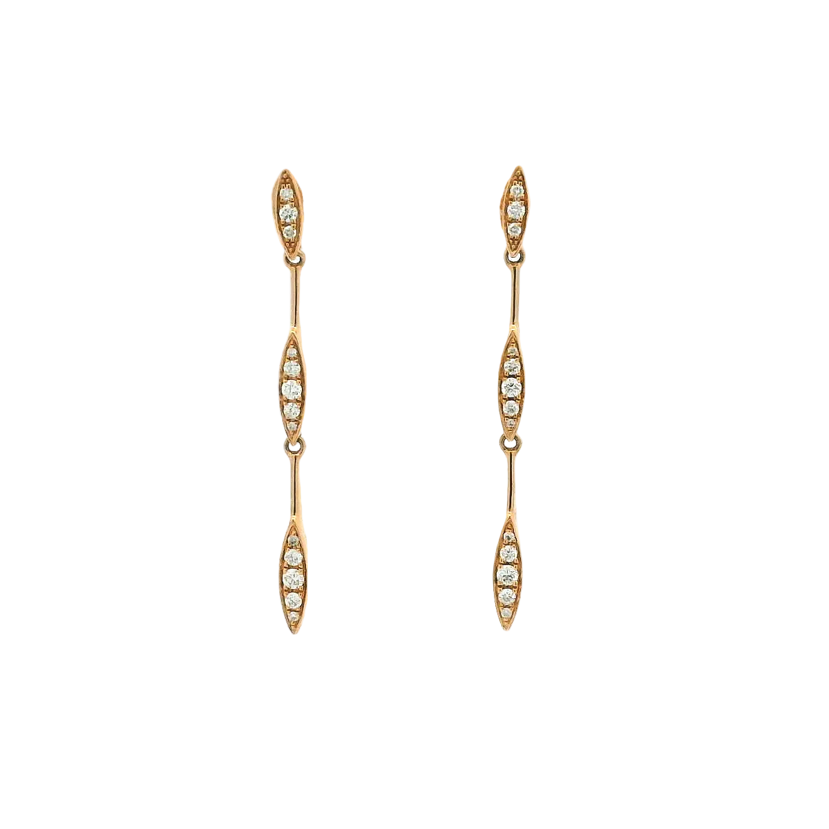 14KRG Drop Earrings