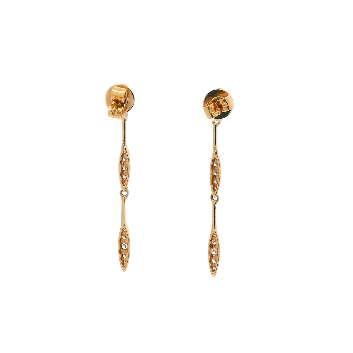 14KRG Drop Earrings