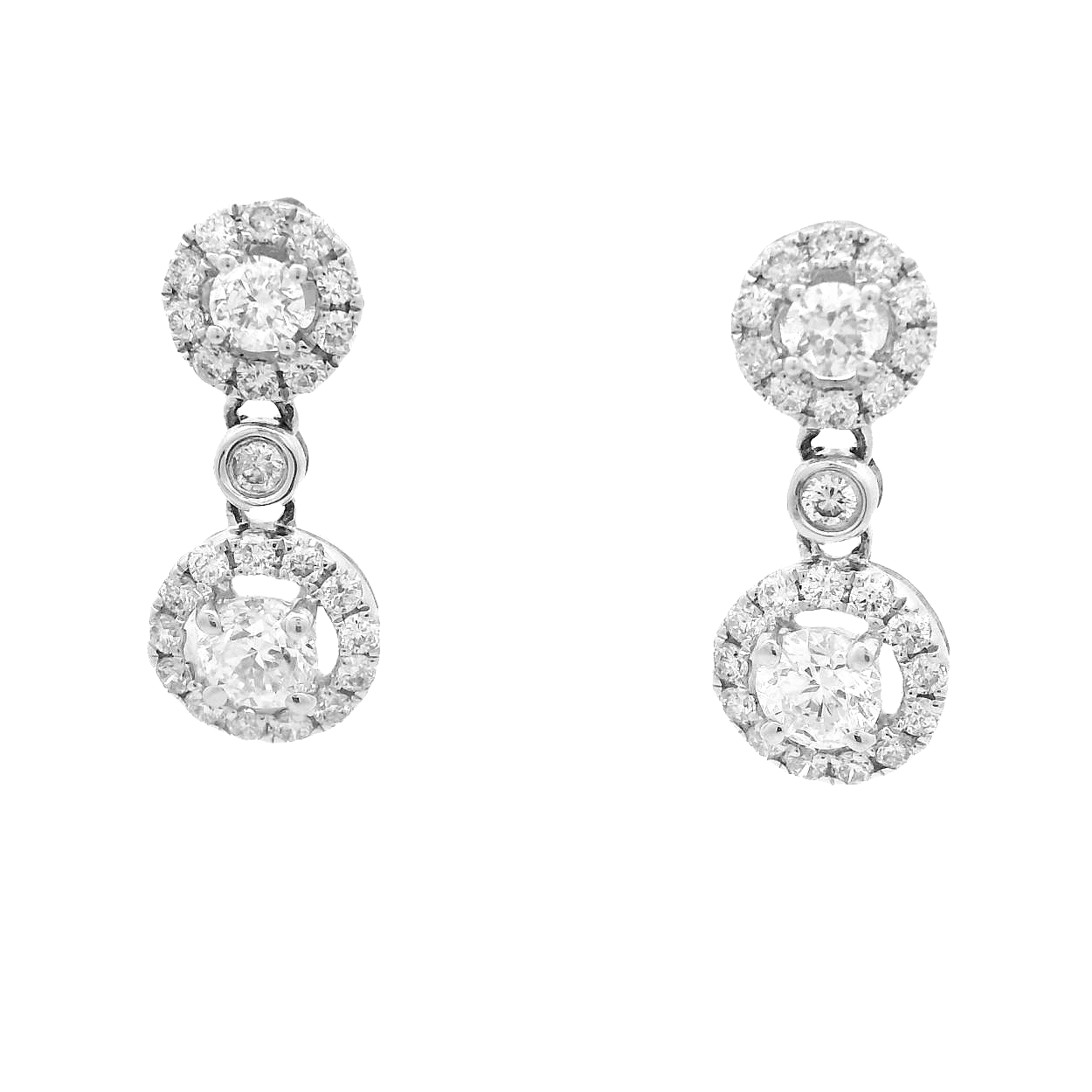 14KWG Diamond Earrings