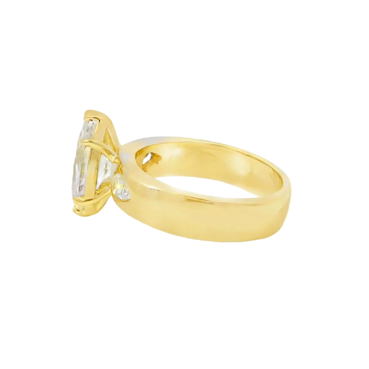 Gold Marquise Wedding Band