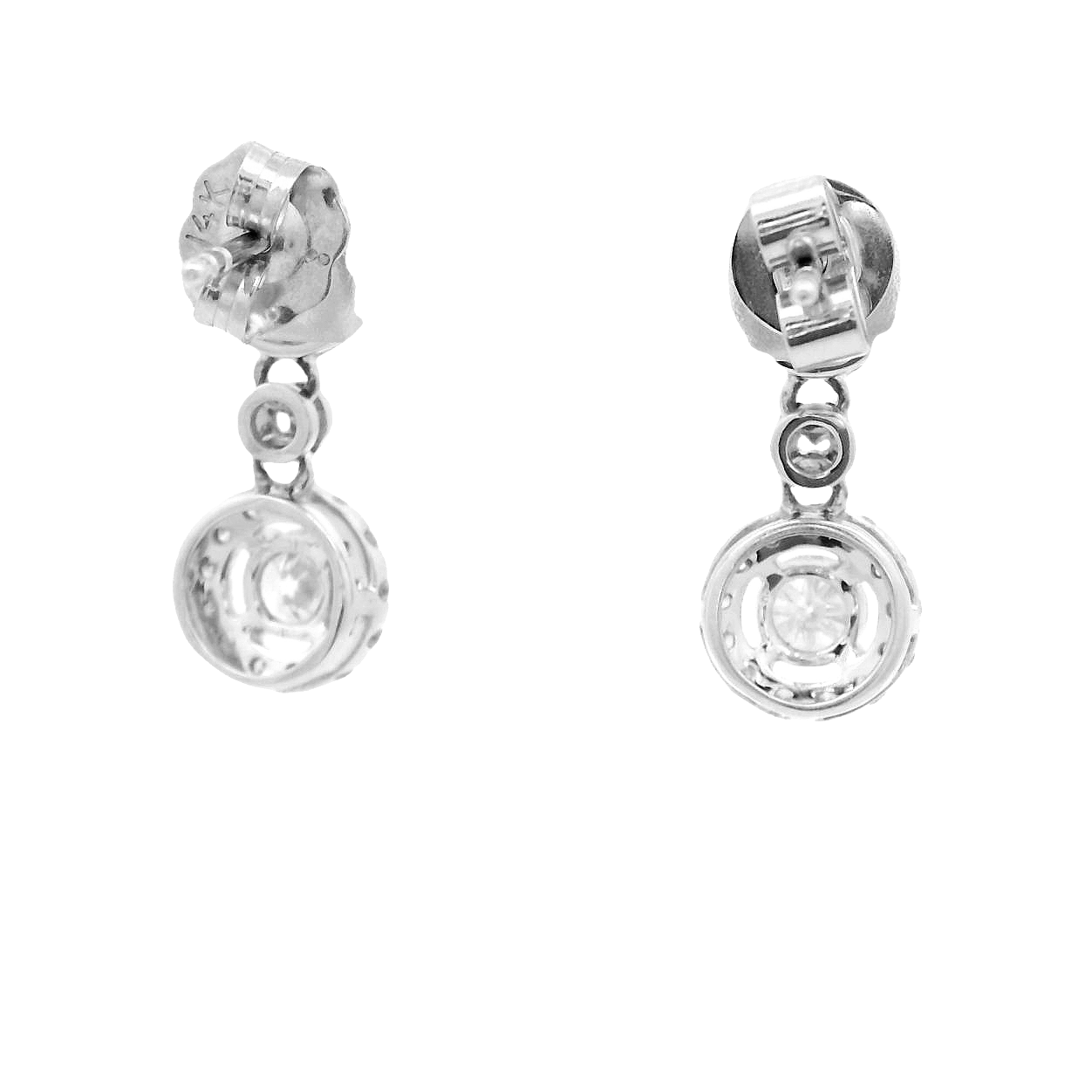 14KWG Diamond Earrings