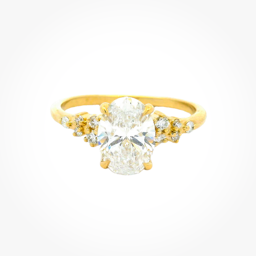 Elegant Oval Diamond Engagement Ring