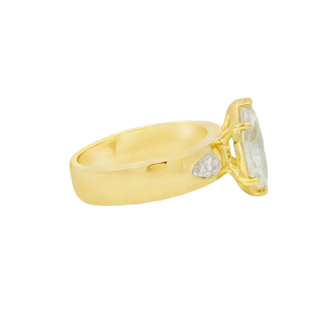 Gold Marquise Wedding Band