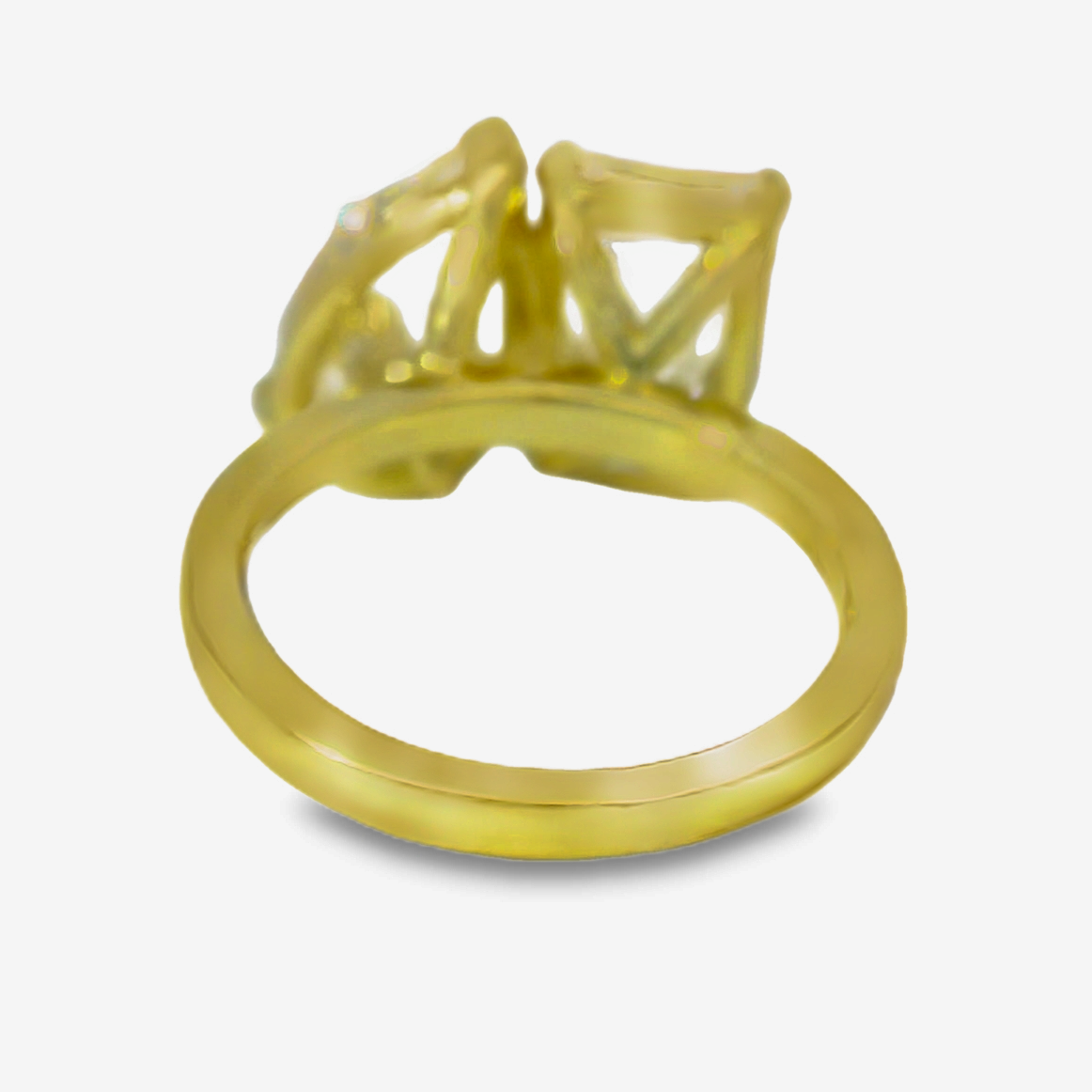 Yellow Gold Ring with Emerald Cut Diamond