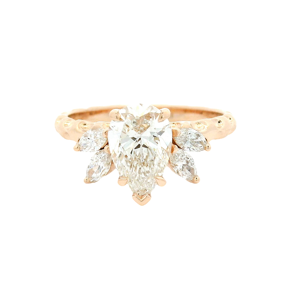 Lotus Style Engagement Ring