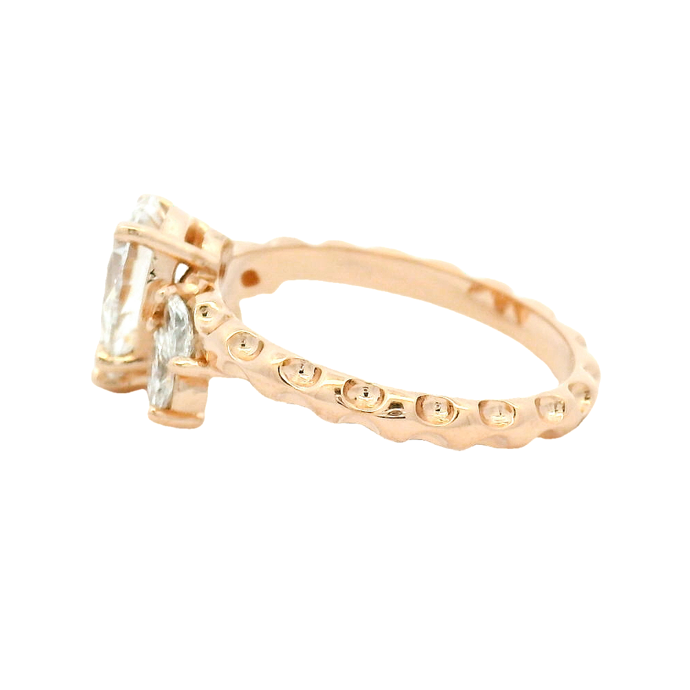 Lotus Style Engagement Ring