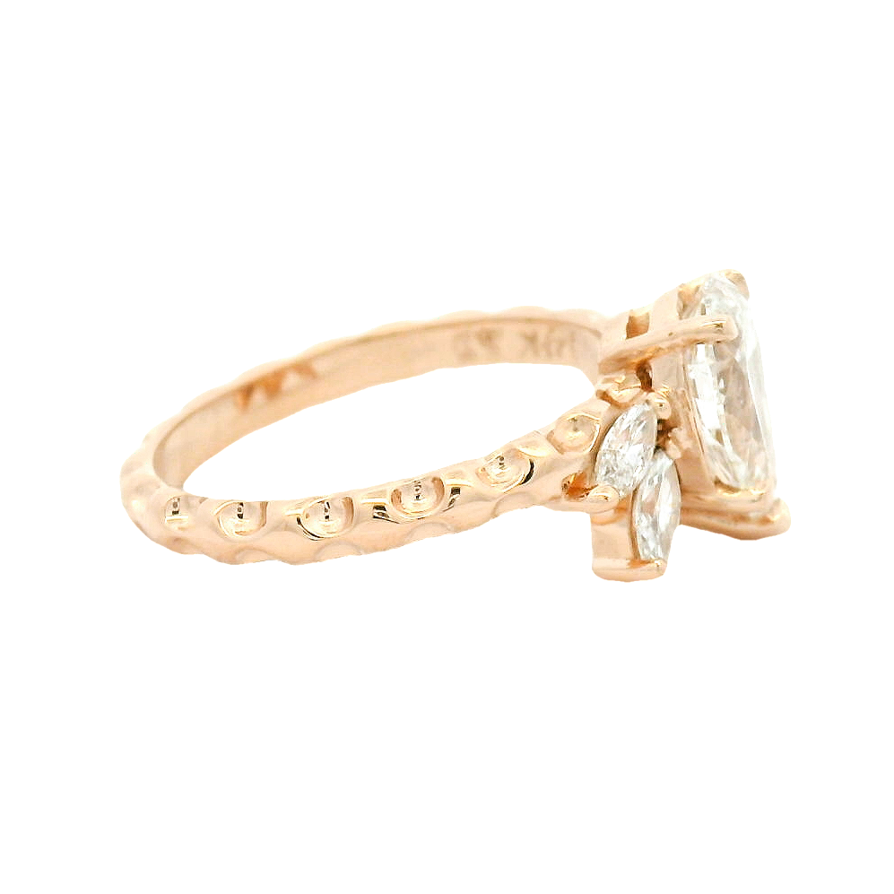 Lotus Style Engagement Ring