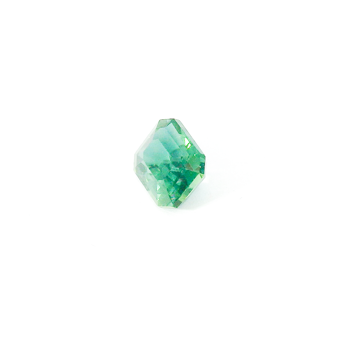 Green emerald cut sapphire
