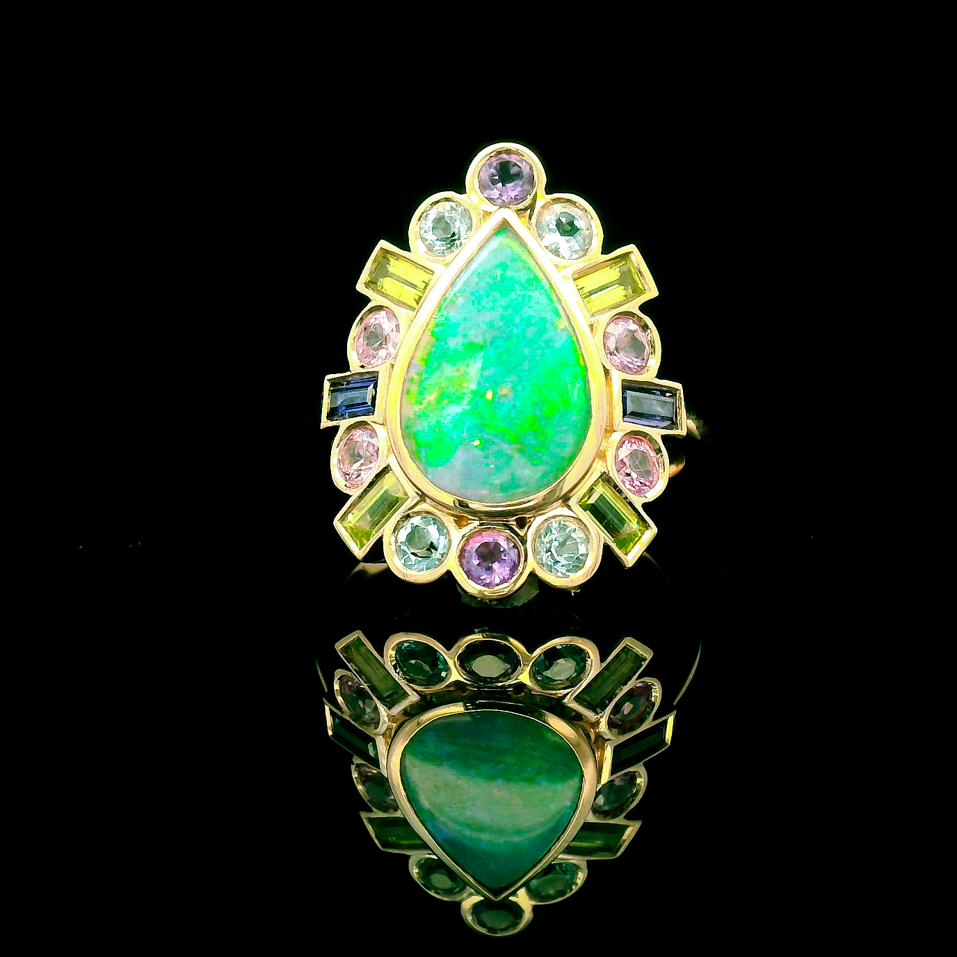 Stunning Opal and Gemstone Ring