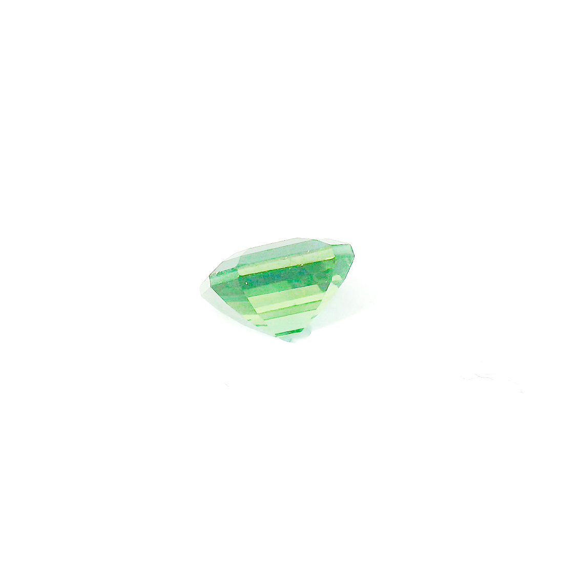 Green emerald cut sapphire