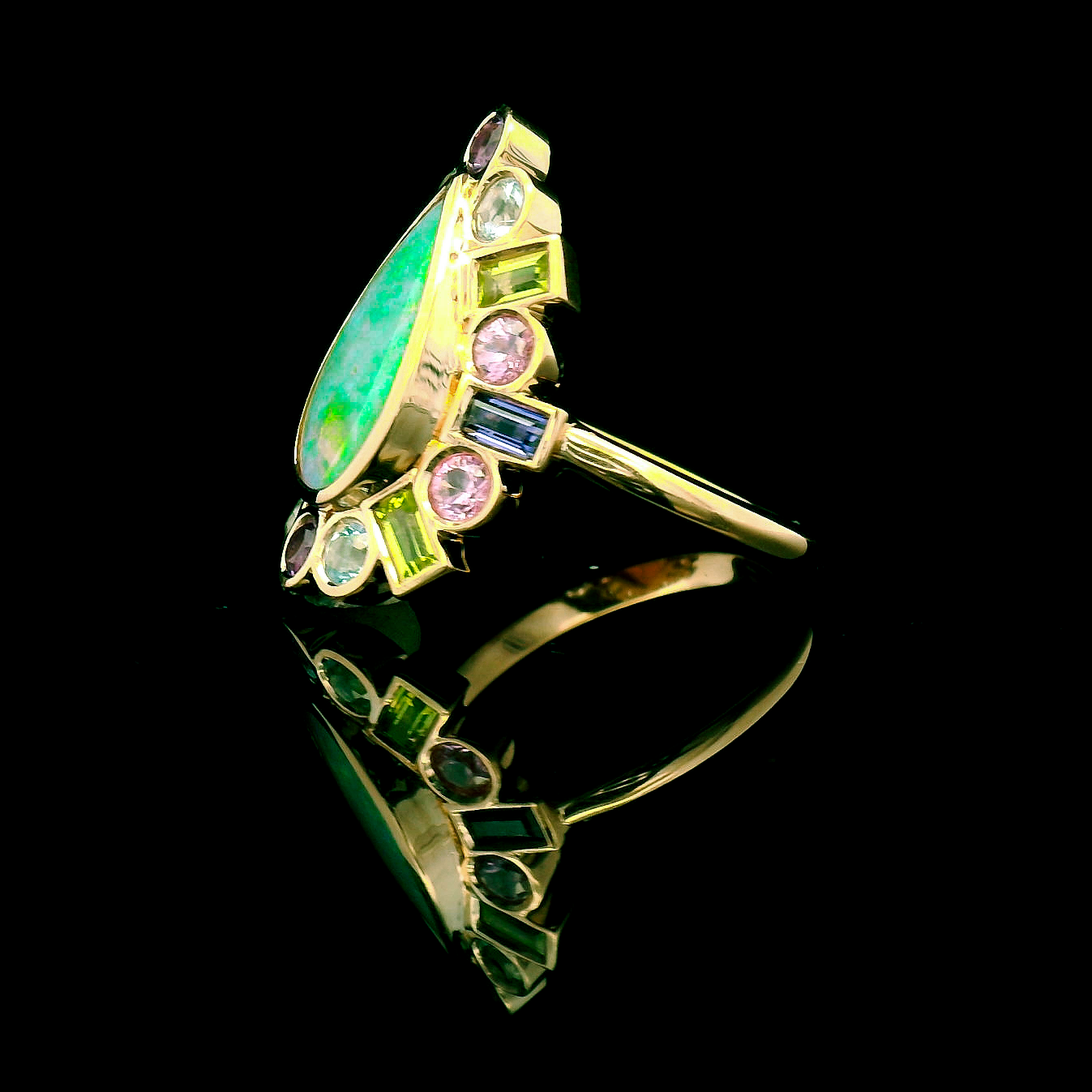 Stunning Opal and Gemstone Ring