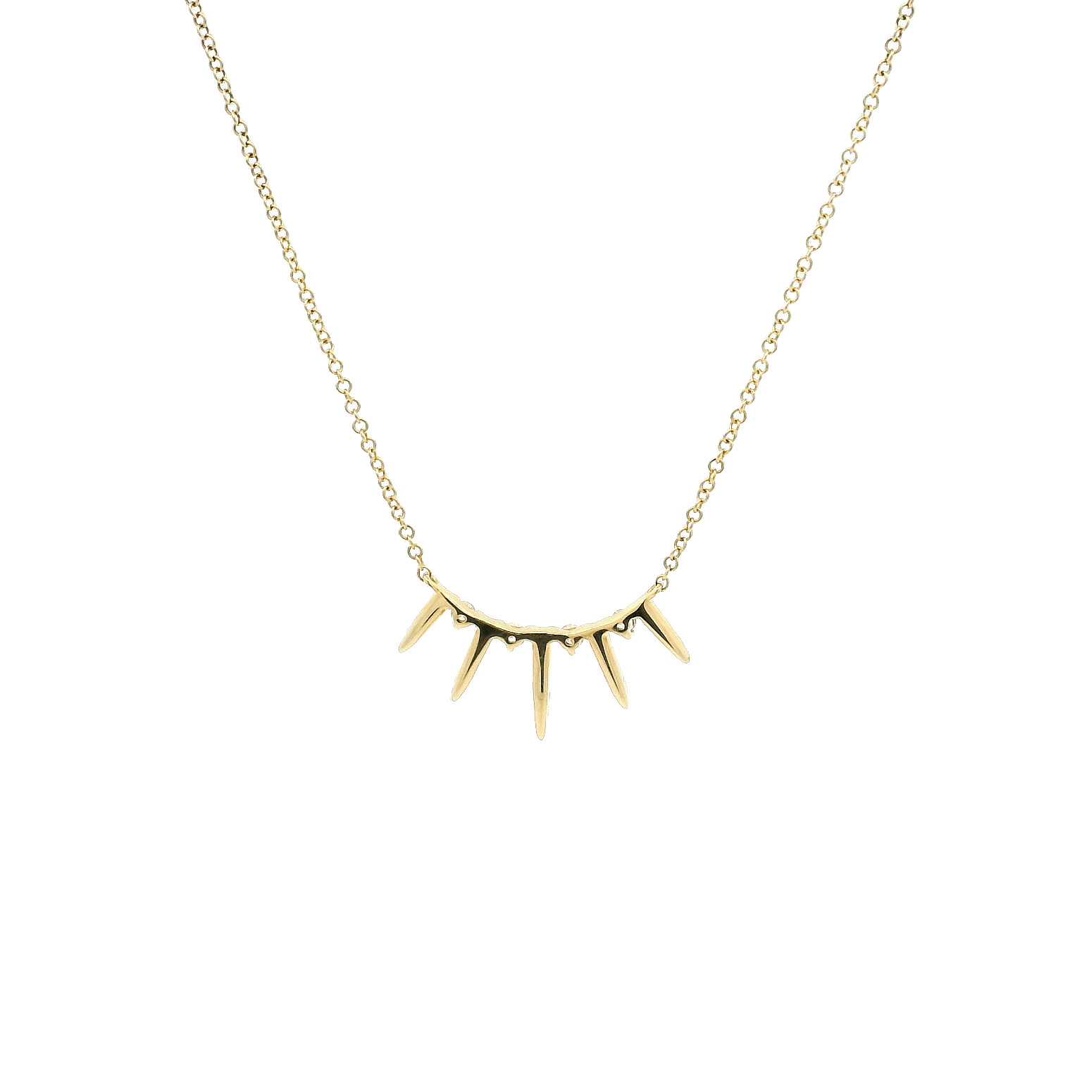 14KYG Diamond Spike Necklace
