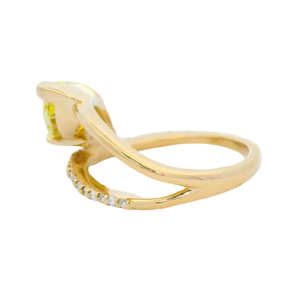 Elegant Yellow Diamond Ring