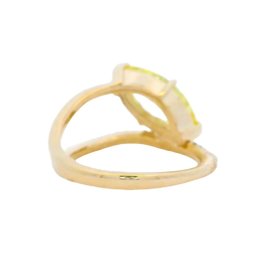 Elegant Yellow Diamond Ring