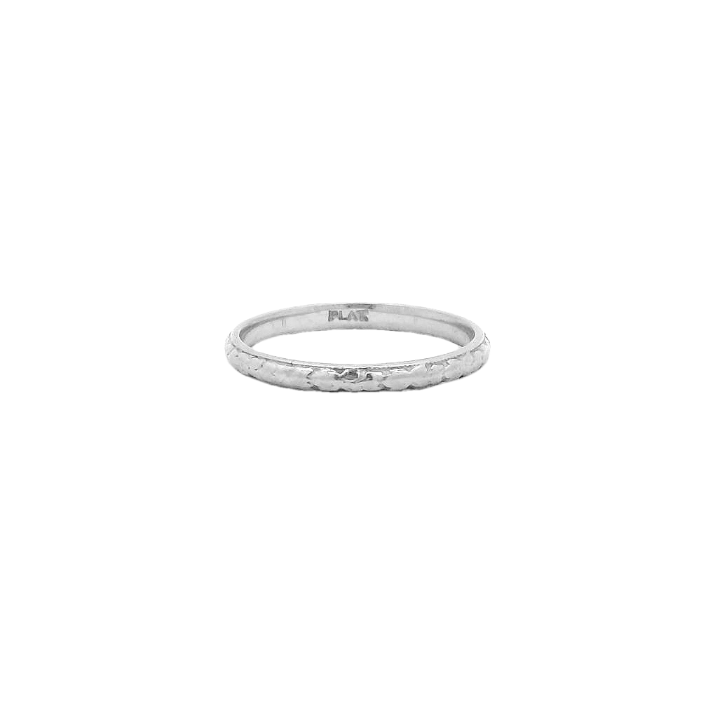 Vintage Platinum Wedding Band