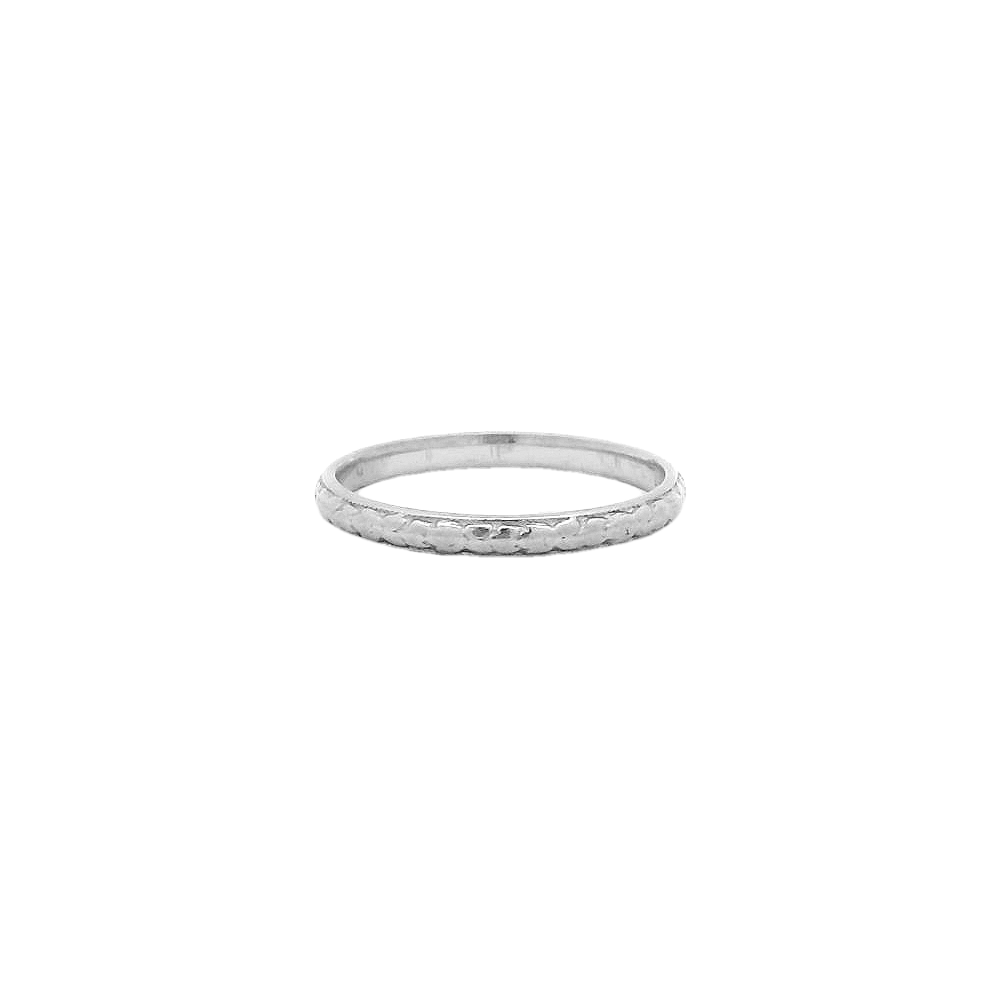 Vintage Platinum Wedding Band
